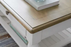Havertys Nantucket Coffee Table Brown and White Sale