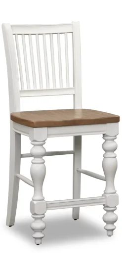 Havertys Nantucket Counter Stool White Hot