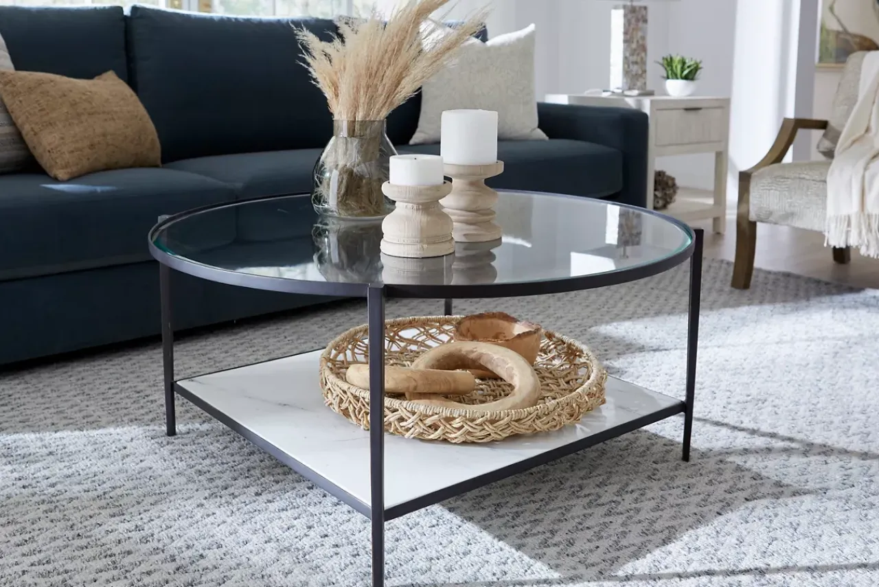 Havertys Olivia Round Coffee Table Bronze Hot