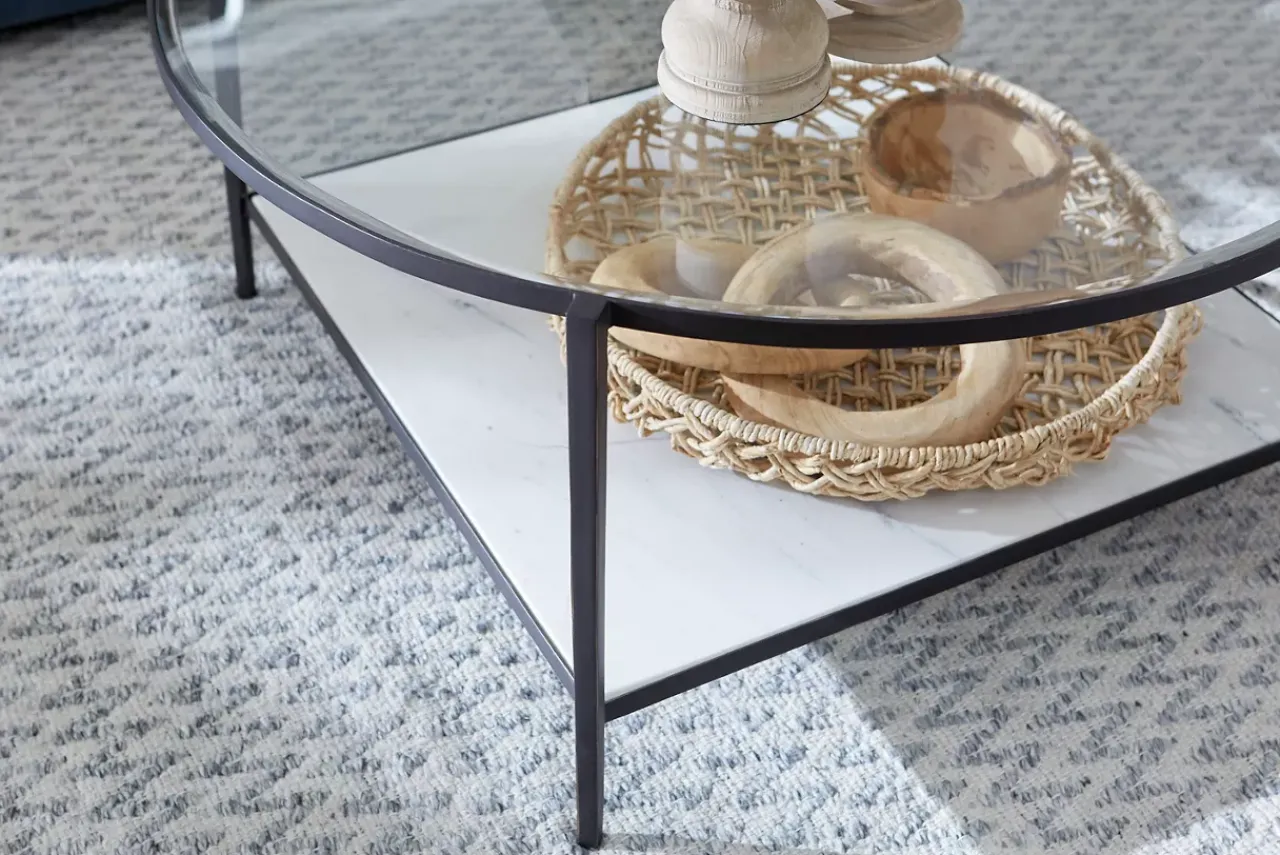 Havertys Olivia Round Coffee Table Bronze Hot