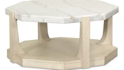 Havertys Olympia Coffee Table Beige and White Best