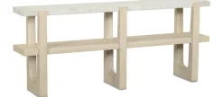 Havertys Olympia Console Table Beige and White Clearance