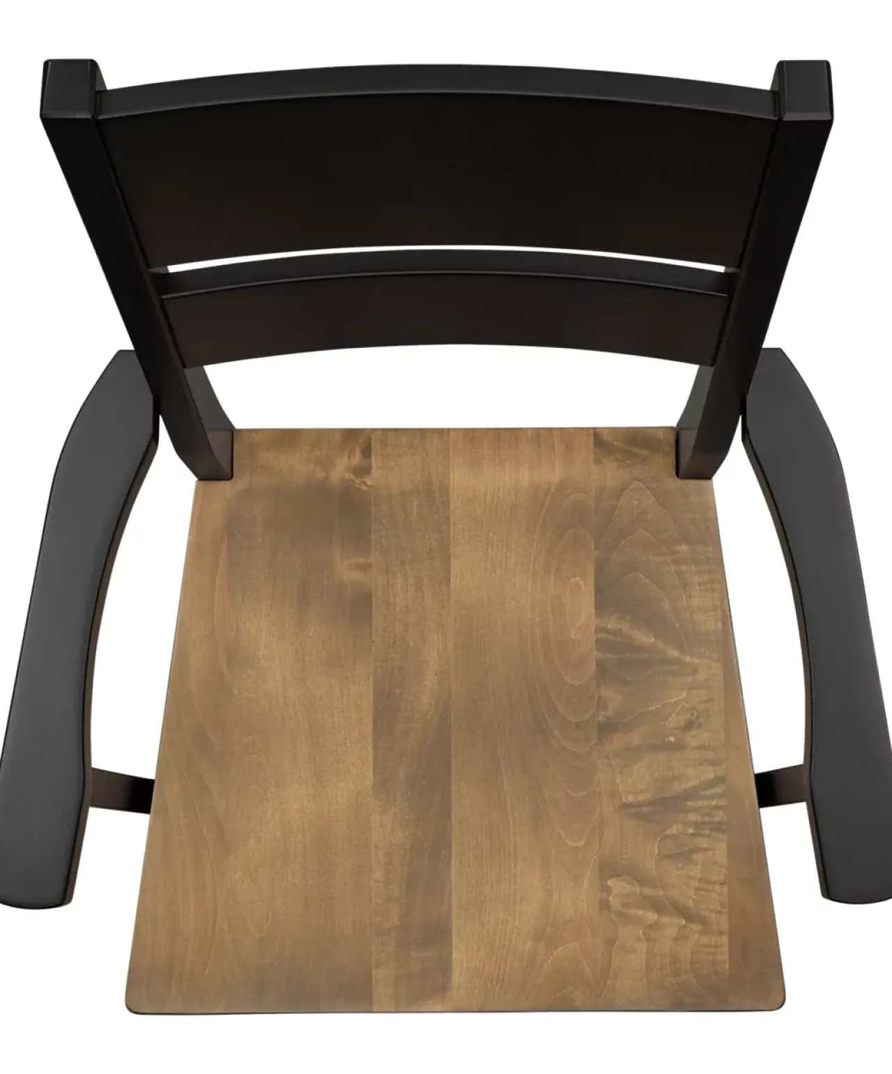 Havertys Parker Armchair Maple Leather-Onyx Sale
