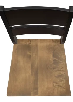 Havertys Parker Counter Stool Maple Leather-Onyx Hot