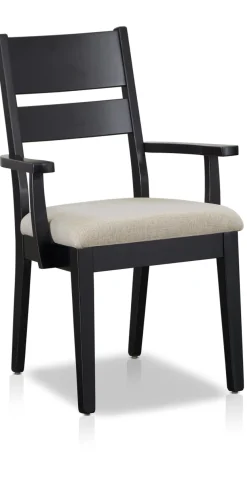 Havertys Parker Upholstered Armchair Maple Onyx Discount