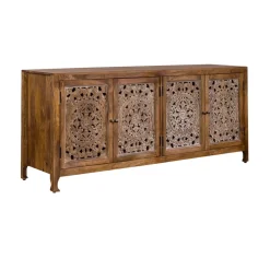 Havertys Penny 74 inch Entertainment Console Honey Brown Clearance