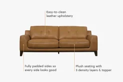 Havertys Phoenix Sofa Caramel Hot