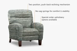 Havertys Remi Manual Recliner Swizzle Stone New