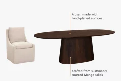Havertys Rhodes Oval Dining Table Clearance
