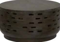 Havertys Roscoe Coffee Table Weathered Grey Outlet