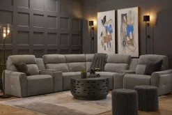Havertys Roscoe Coffee Table Weathered Grey Outlet