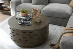 Havertys Roscoe Coffee Table Weathered Grey Outlet