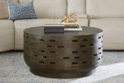 Havertys Roscoe Coffee Table Weathered Grey Outlet