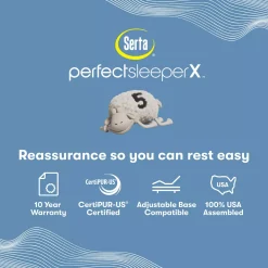 Havertys Serta&reg; Perfect Sleeper X&trade; Hybrid Aspen Firm Tight Top Mattress New