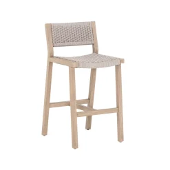 Havertys Shaw Counter-Height Stool Weathered Grey New