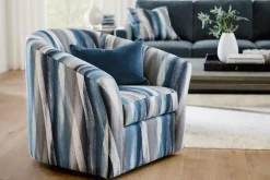 Havertys Shiloh Swivel Accent Chair Zain Dusk Outlet