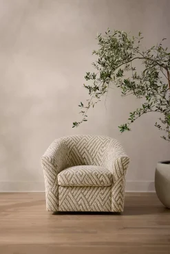 Havertys Shiloh Swivel Accent Chair Zain Dusk Outlet
