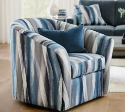 Havertys Shiloh Swivel Accent Chair Zain Dusk Outlet