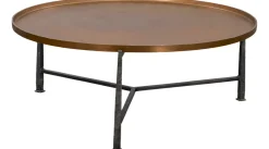 Havertys Vaughn Brass Top Coffee Table Antique Brass New