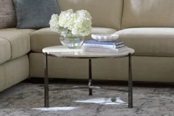 Havertys Vaughn Marble Top Coffee Table Antique Brass Outlet