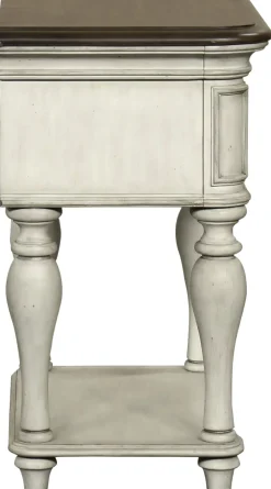 Havertys Veranda Leg Nightstand Antique Cream New