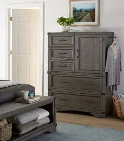 Havertys Vickery Creek Door Chest Weathered Gray Best