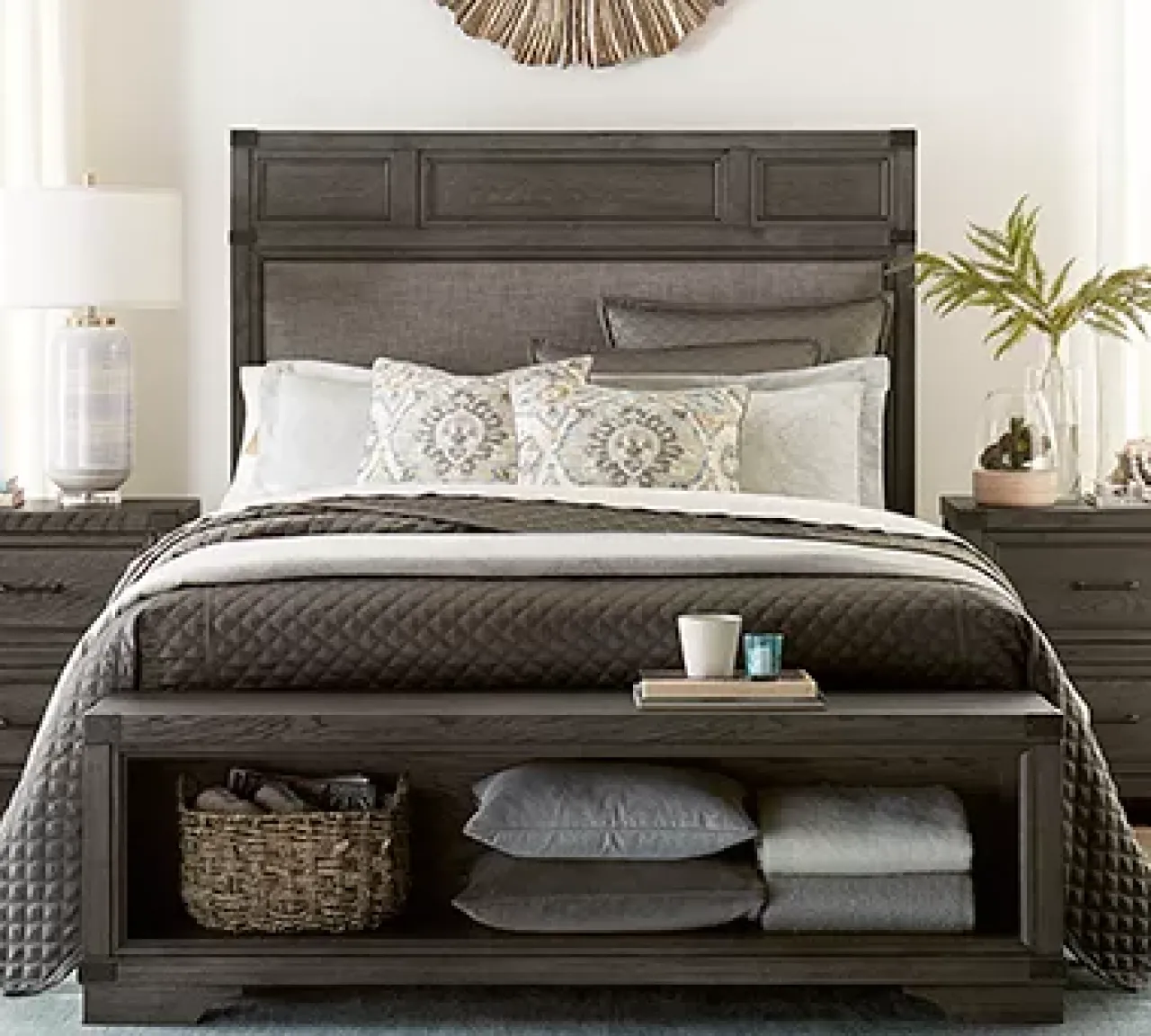Havertys Vickery Creek Upholstered Bed Clearance