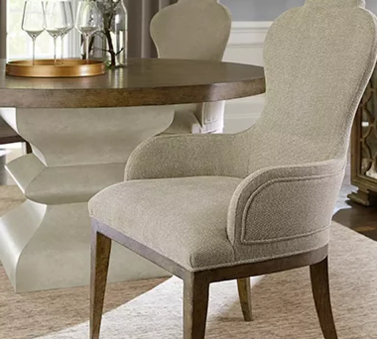 Havertys Westcliffe Armchair Burnished Bark Outlet
