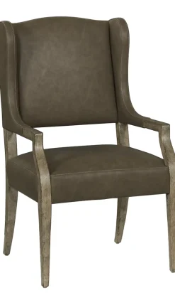 Havertys Westcliffe Performance Host Armchair Burnished Bark New