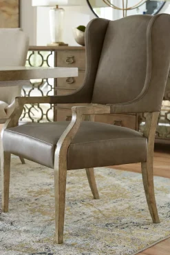 Havertys Westcliffe Performance Host Armchair Burnished Bark New