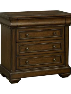Havertys Westhaven Bachelor Chest Dark Chestnut Outlet